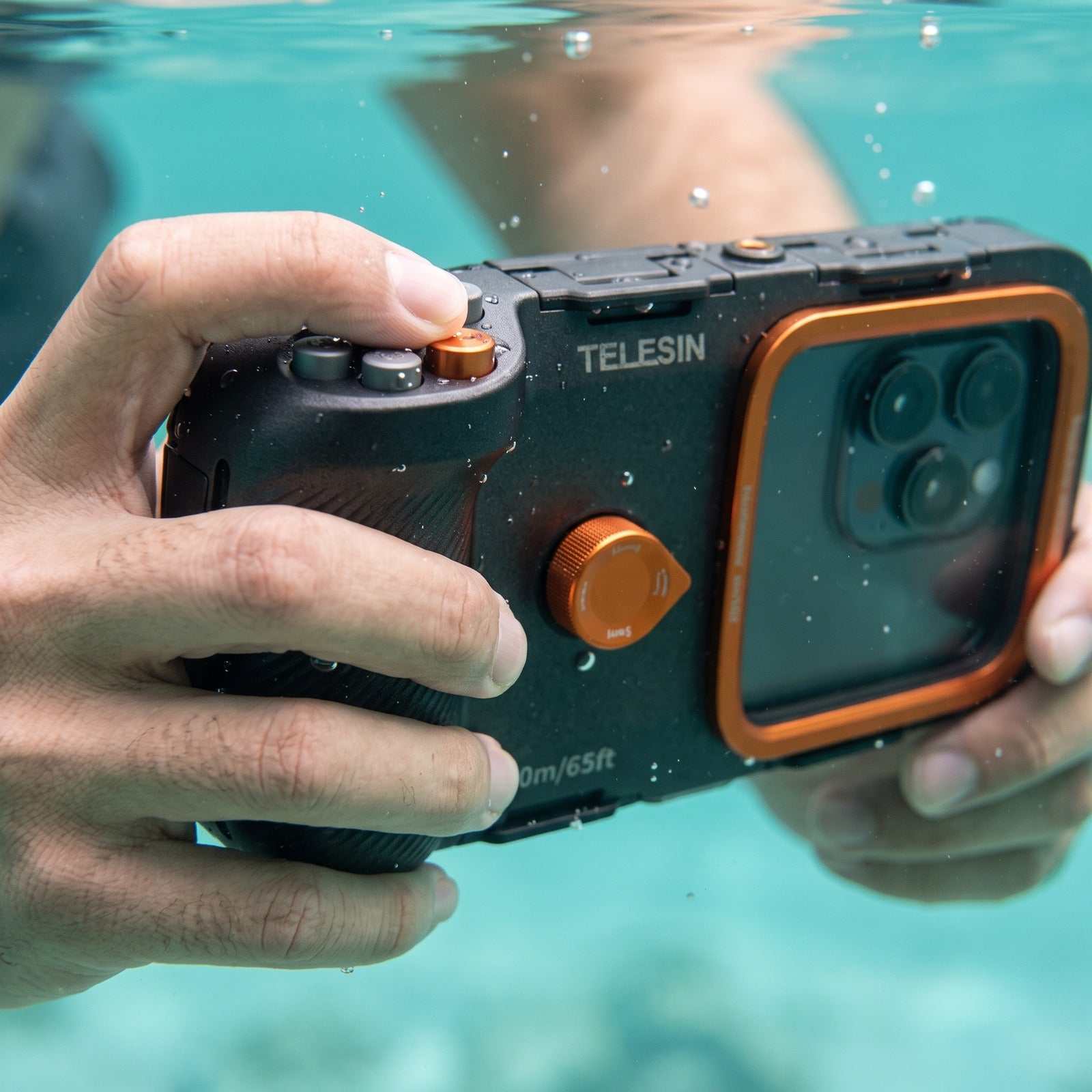 Close view of Tideglass physical camera buttons