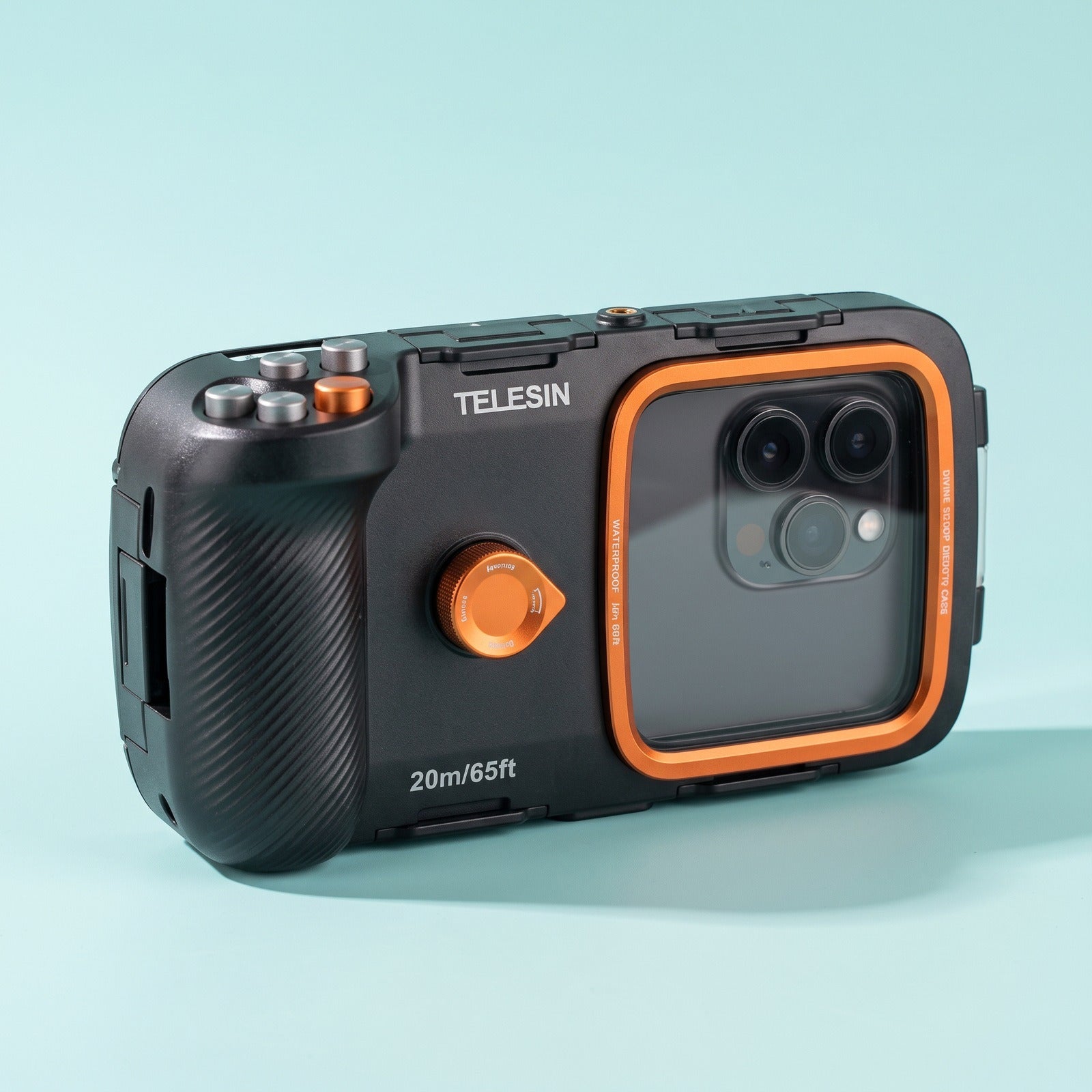 Tideglass rigid phone housing with a grip